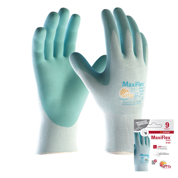ATG rukavica MaxiFlex Active svetloplava