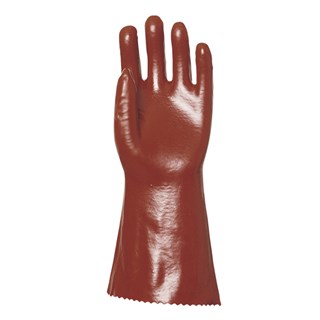 PVC rukavica 36 cm, crvena, vel. 8