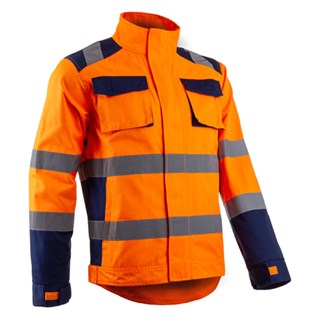 Signalizirajuća zaštitna Hi-viz jakna HIBANA narandžasto-plava