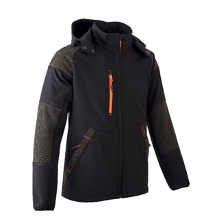 Softshell jakna YUKI II, crno - narandžasta
