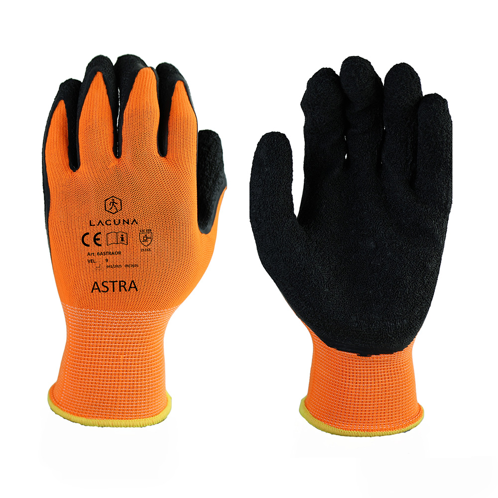  Rukavica s lateks premazom ASTRA narandžasta