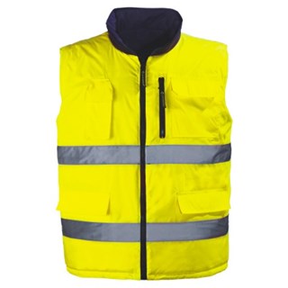 Signalizirajući Hi-Viz dvostrani prsluk HI-WAY žuto/sivi