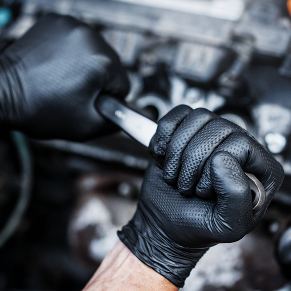 Jednokratne rukavice MERCATOR GOGRIP PRO crne bez pudera