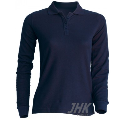 Ženska polo majica dugi rukav, plava